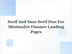 Modern Finance with a Minimalist Typographic Pair